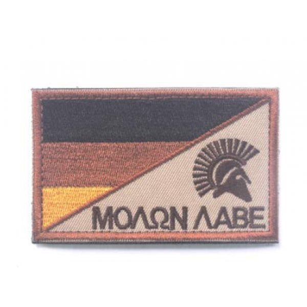 Tactical Embroidery Patch Airsoft Morale Patch 1 Germany Flag Molon Labe Sparta Tactical Embroidery Patch Hook & Loop Morale Patch Military Patch for Clothing Accessory Backpack Armband