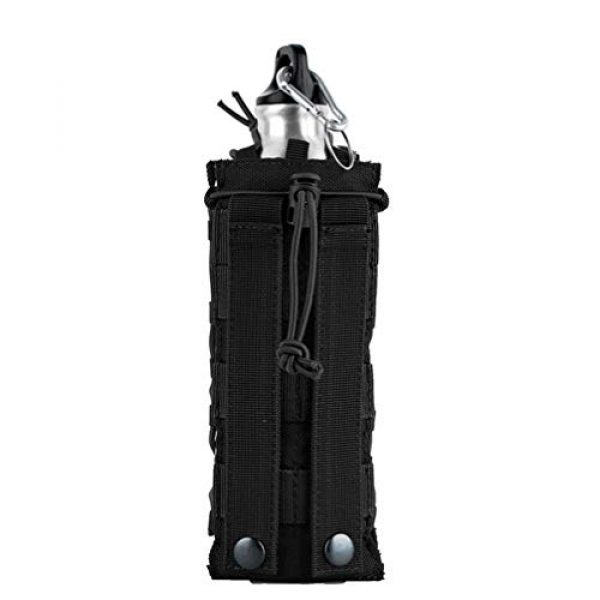 LIOOBO Tactical Pouch 3 LIOOBO Military Water Bottle Bag Waist Pouch Holder Outdoors Travel for Men Women Black