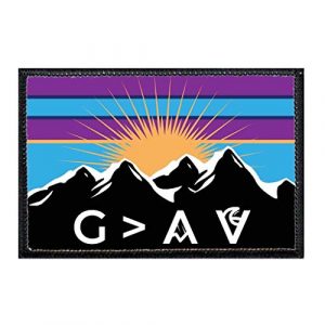 P PULLPATCH Airsoft Morale Patch 1 God is Greater Than Highs and Lows - Color Morale Patch | Hook and Loop Attach for Hats, Jeans, Vest, Coat | 2x3 in | by Pull Patch