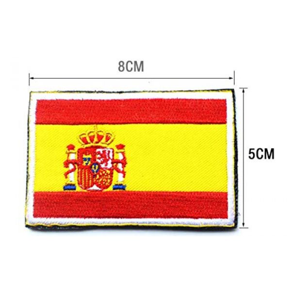 Tactical Embroidery Patch Airsoft Morale Patch 2 2pcs Spain Flag Embroidery Patch Military Tactical Morale Patch Badges Emblem Applique Hook Patches for Clothes Backpack Accessories