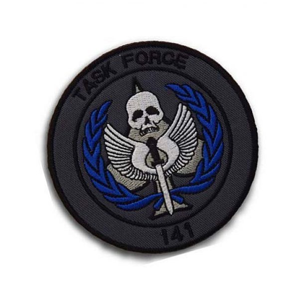 Embroidery Patch Airsoft Morale Patch 2 Call of Duty Task Force 141 Military Hook Loop Tactics Morale Embroidered Patch (color2)