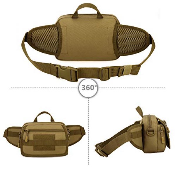 Protector Plus Tactical Pouch 2 Protector Plus Tactical Fanny Pack Military Running Waist Bag Sling Hip Belt MOLLE Army Lumbar Gear Pouch (Patch Included)
