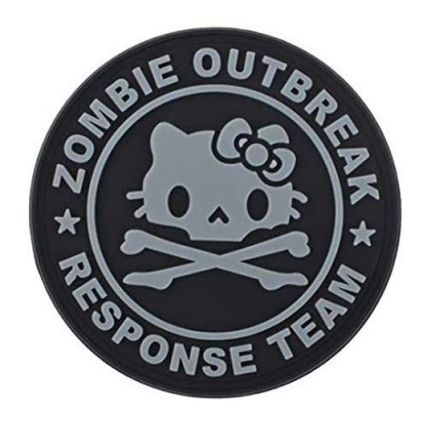 PVC PATCH Airsoft Morale Patch 1 Hello Kitty Zombie Outbreak Response Team Military Hook Loop Tactics Morale PVC Patch (color3)