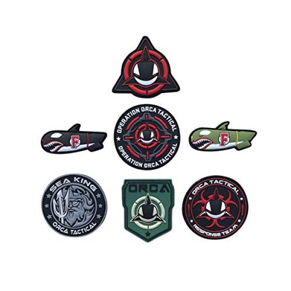 Orca Tactical Airsoft Morale Patch 3 Orca Tactical Military Morale Patches PVC Hook and Loop (Orca Response Team - 3 in)