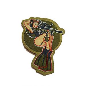 Embroidery Patch Airsoft Morale Patch 1 Dive Girl Pinup Marine Military Hook Loop Tactics Morale Embroidered Patch