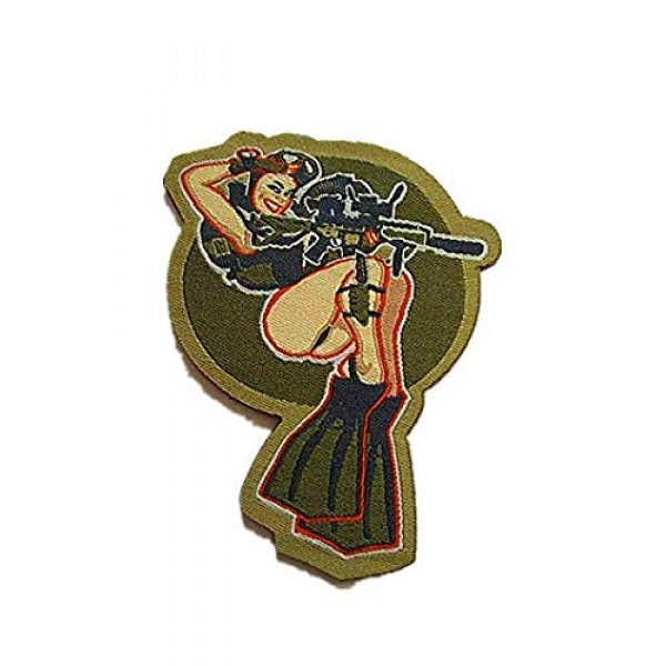 Embroidery Patch Airsoft Morale Patch 1 Dive Girl Pinup Marine Military Hook Loop Tactics Morale Embroidered Patch
