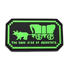 Stinking Patch Co. Airsoft Morale Patch 1 You Have Died of Dysentery PVC Rubber Tactical Patch | Oregon Trail Inspired | Funny Morale Patch