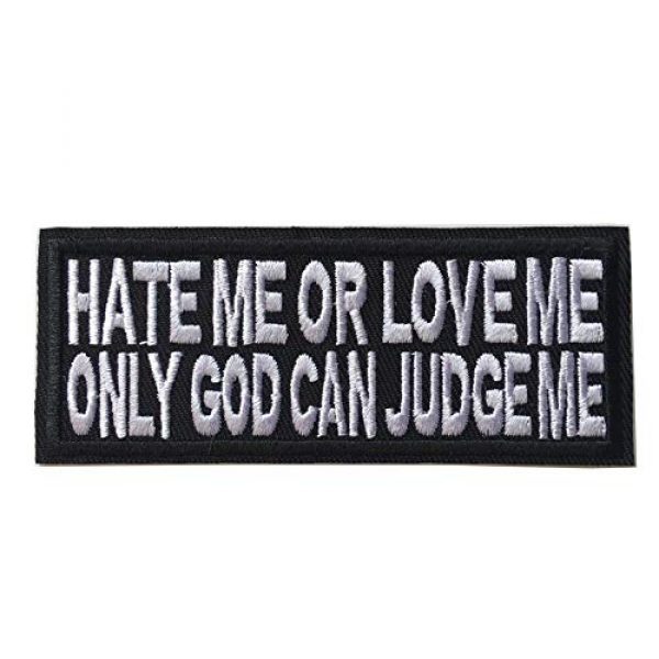 Hng Kiang Hu Airsoft Morale Patch 1 Hate Me Or Love Me Only God Can Judge Me Embroidered Iron On Sew On Morale Funny Patch