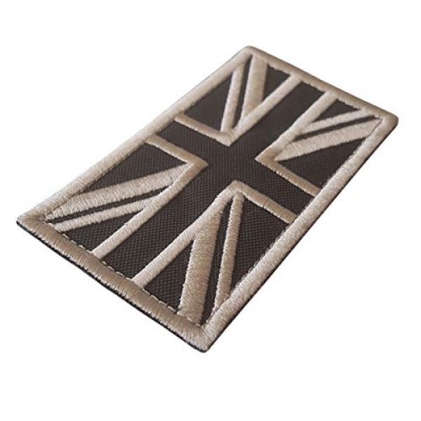 LEGEEON Airsoft Morale Patch 2 LEGEEON Subdued Tan Arid Great Britain UK Union Jack Flag Morale Tactical Badge Army Embroidery Hook-and-Loop Patch