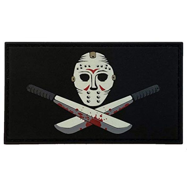 F-Bomb F Morale Gear Airsoft Morale Patch 1 Glow in The Dark - Friday The 13th - PVC Morale Patch (Black)