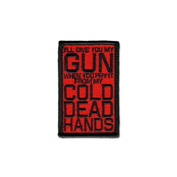 BASTION Airsoft Morale Patch 1 BASTION Morale Patches (Cold Dead Hands, Red) | 3D Embroidered Patches with Hook & Loop Fastener Backing | Well-Made Clean Stitching, Military Patches Ideal for Tactical Bag, Hats & Vest