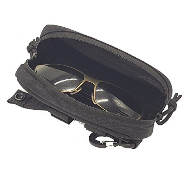 SkyCity Tactical Pouch 2 SkyCity Tactical MOLLE Portable Sunglasses Case,1000D Nylon Double Zipper Eyeglasses Bag,Sunglasses Portable Pouch