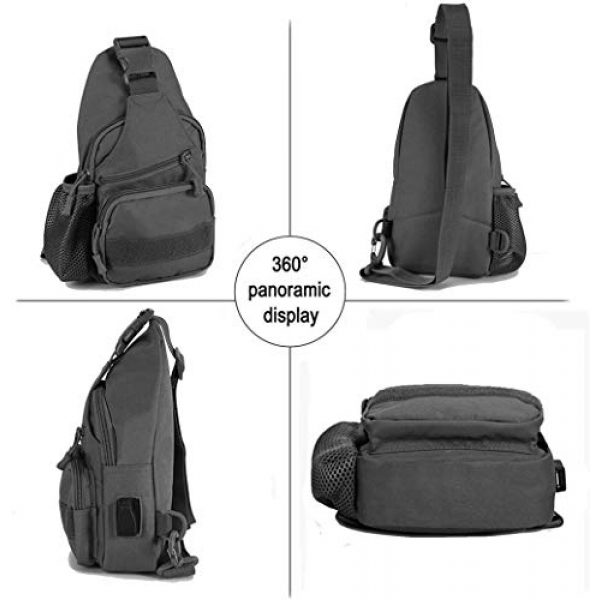 ACOMOO Tactical Backpack 2 ACOMOO Tactical Sling Bag One Strap Crossbody Mini Shoulder Backpack Black