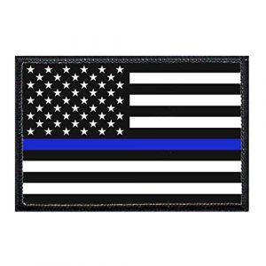 P PULLPATCH Airsoft Morale Patch 1 Thin Blue Line Patch | Hook and Loop Attach for Hats, Jeans, Vest, Coat | 2x3 in | by Pull Patch