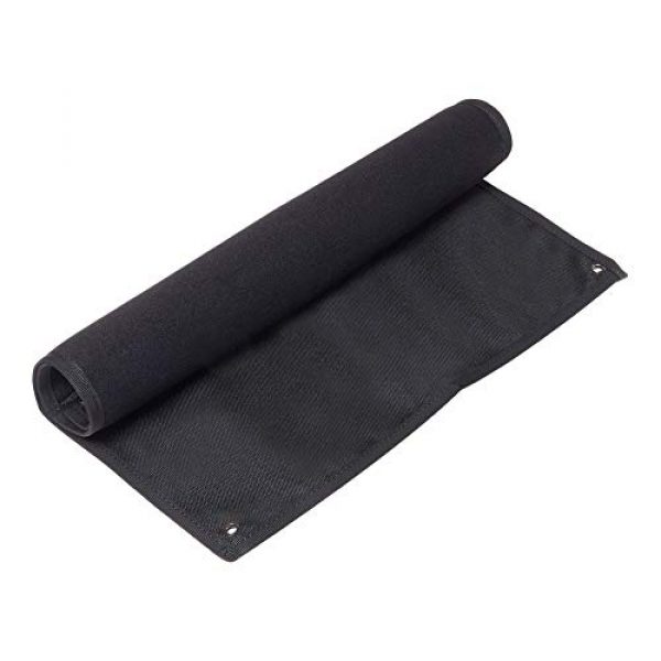 NBEADS Airsoft Morale Patch 1 NBEADS 1 Pc 22.64" Long Military Combat Morale Patch Holder, Black Foldable Loop Patch Panel for Badge Storage Display Armband Finishing Cloth Wall Showcase