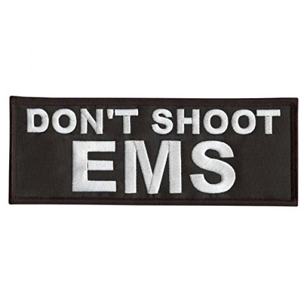 LEGEEON Airsoft Morale Patch 1 LEGEEON Don't Shoot EMS Large XL 10x4 inch Medic Paramedic Embroidery Fastener Patch