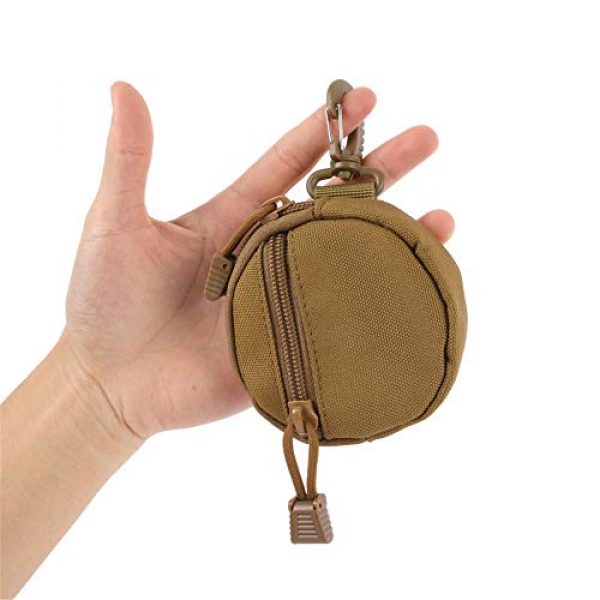 XYAM Tactical Pouch 5 XYAM Tactical Universal Bags Military Molle Bag Hip Waist Belt Bag Wallet Pouch Purse Phone Case with Zipper(Khaki)