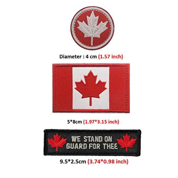 SOUTHYU Airsoft Morale Patch 2 SOUTHYU 3 Pieces Canada Flag Canadian Province Tactical Morale Patches Military Emblem Embroidered Badge Applique Hook and Loop Patch