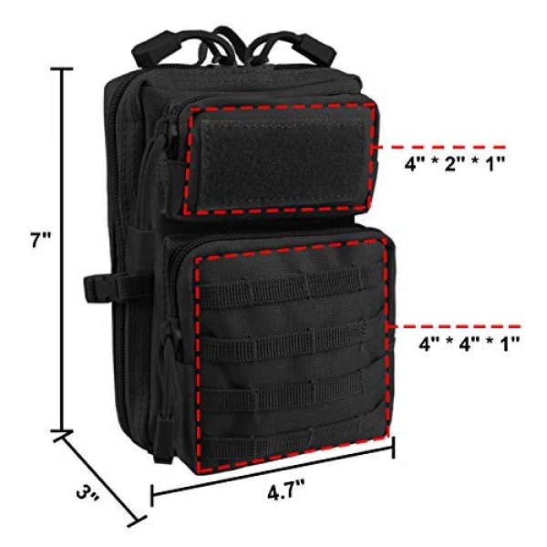 AMYIPO Tactical Pouch 2 AMYIPO MOLLE Pouch Multi-Purpose Compact Tactical Waist Bags Small Utility Pouch Mini Pocket