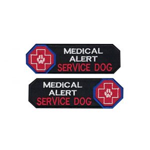 DREAM ARMY Airsoft Morale Patch 1 Dog Patch Medical Alert Service Dog Embroidered Morale Patch Hook Backing for Dogs and Pets (Blue)