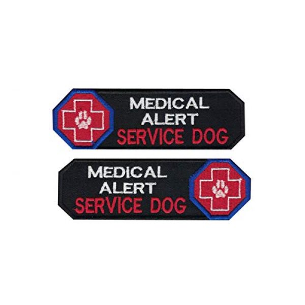 DREAM ARMY Airsoft Morale Patch 1 Dog Patch Medical Alert Service Dog Embroidered Morale Patch Hook Backing for Dogs and Pets (Blue)
