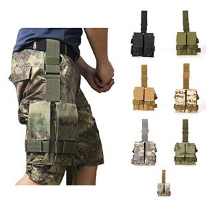Gexgune Tactical Pouch 1 Gexgune New Tactical Molle Double M4 5.56mm Magazine Pouch Bag for Airsoft Paintball Drop Leg Panel Utility Pouch Camouflage Bag 7 Colors Optional