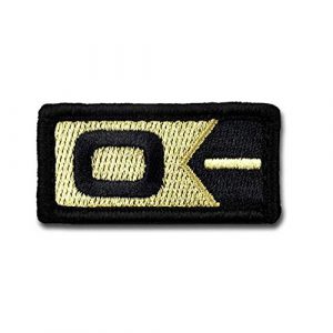 BASTION Airsoft Morale Patch 1 BASTION Morale Patches (Blood Type O Neg, ACU) | 3D Embroidered Patches with Hook & Loop Fastener Backing | Well-Made Clean Stitching | Military Patches for Tactical Bag, Hats & Vest