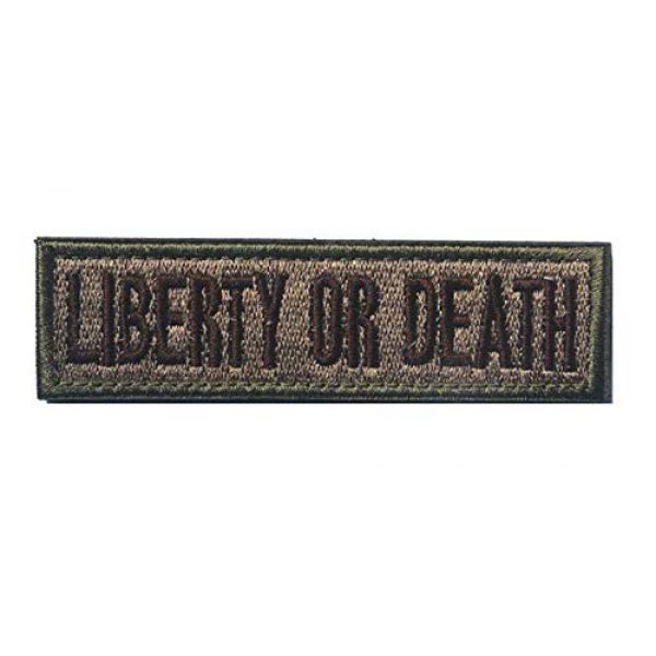 Tactical Embroidery Patch Airsoft Morale Patch 4 Liberty or Death Tactical Embroidery Patch Hook & Loop Morale Patch Military Patch for Clothing Accessory Backpack Armband (5pcs)