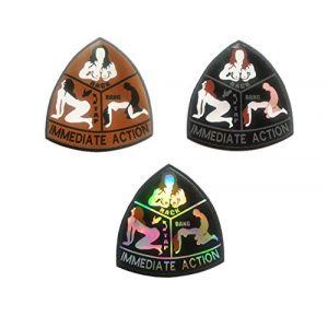 DREAM ARMY Airsoft Morale Patch 1 Mil-Spec Monkey IMMEDIATE Action Morale Patch Hook Backing tap Rack Bang Print on PVC and PVC Hologram (PVC Hologram Black Color)