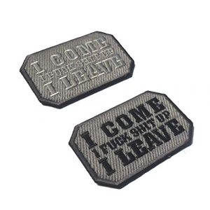 Tactical Embroidery Patch Airsoft Morale Patch 1 I Come I FXXK Up I Leave Embroidery Patch Military Tactical Morale Patch Badges Emblem Applique Hook Patches for Clothes Backpack Accessories