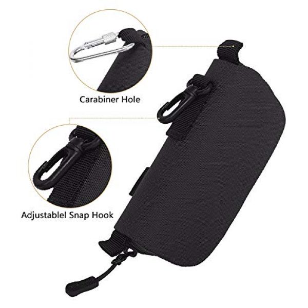 Huenco Tactical Pouch 4 Tactical Molle Sunglasses Case Portable Anti-Shock Clamshell Carry Eyeglasses Hard Case Outdoor Hunting Goggle Mag Pouch