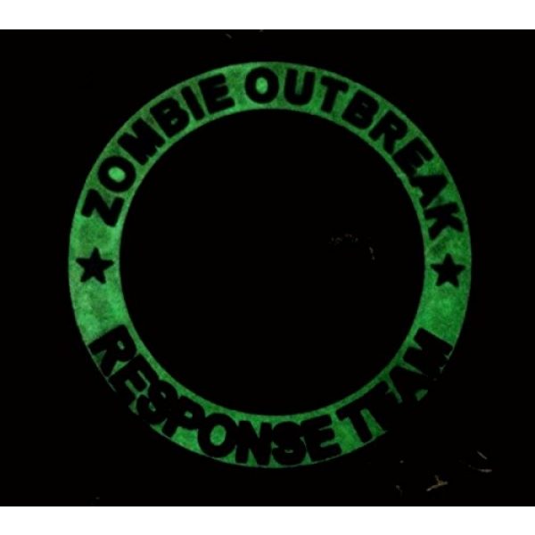Britkit Airsoft Morale Patch 3 Green PVC Glow in the Dark Zombie Hunting Apocalypse Response Team Permit Tactical Morale Patch(hook/loop) Backed