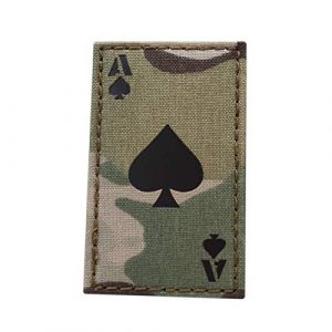 Tactical Freaky Airsoft Morale Patch 1 IR Multicam Ace of Spades Death Dead Card 2x3.5 Morale Tactical Hook-and-Loop Patch