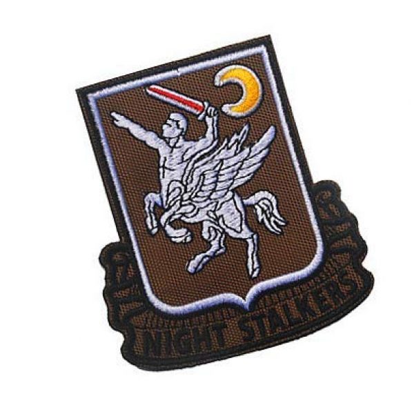 Embroidery Patch Airsoft Morale Patch 2 160th SOAR Night Stalkers Airborne Regiment Operation Military Hook Loop Tactics Morale Embroidered Patch (color2)