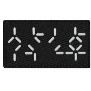Tactical Embroidery Patch Airsoft Morale Patch 1 IR Predator Autodestruction Display Avp Alien Arnold Infrared Reflective Tactical Embroidery Patch Hook & Loop Morale Patch Military Patch for Clothing Accessory Backpack Armband (White)