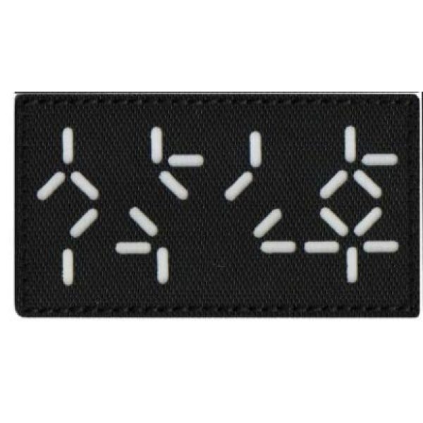 Tactical Embroidery Patch Airsoft Morale Patch 1 IR Predator Autodestruction Display Avp Alien Arnold Infrared Reflective Tactical Embroidery Patch Hook & Loop Morale Patch Military Patch for Clothing Accessory Backpack Armband (White)