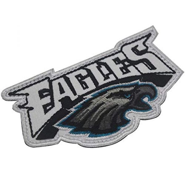 ODSP Airsoft Morale Patch 6 Eagles Football Embroidered Hook and Loop Fasteners Backing Patches Badge Emblem Sign Applique Tactical Military Morale Patch 3.15" x 1.78" 2PCS