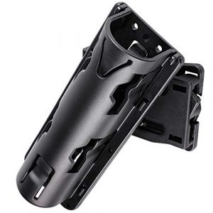 LIVANS Tactical Pouch 1 LIVANS Baton Holder for Duty Belt, Baton Holster for Duty Belt Baton Holder fit 16-21 inch Expandable Baton with 360 Degree Swivel and Clip-On Plain (Black)