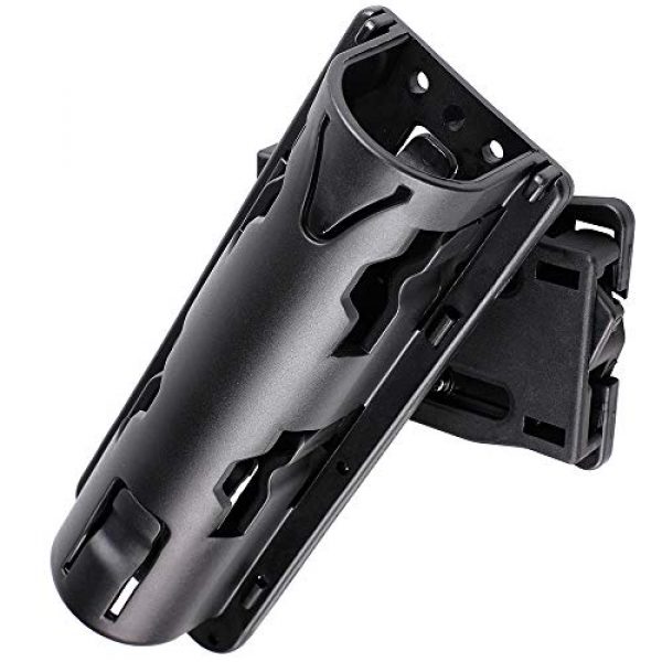 LIVANS Tactical Pouch 1 LIVANS Baton Holder for Duty Belt, Baton Holster for Duty Belt Baton Holder fit 16-21 inch Expandable Baton with 360 Degree Swivel and Clip-On Plain (Black)