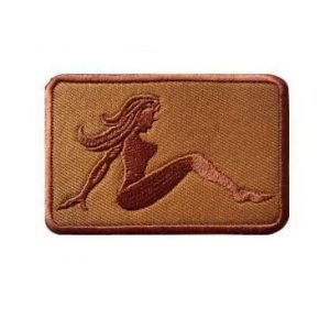 Tactical Embroidery Patch Airsoft Morale Patch 1 Mudflap Girl Trucker Sexy Tactical Embroidery Patch Hook & Loop Morale Patch Military Patch for Clothing Accessory Backpack Armband (tan)