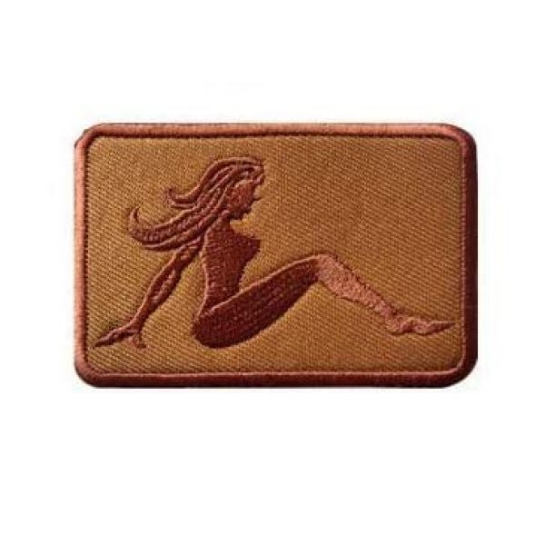 Tactical Embroidery Patch Airsoft Morale Patch 1 Mudflap Girl Trucker Sexy Tactical Embroidery Patch Hook & Loop Morale Patch Military Patch for Clothing Accessory Backpack Armband (tan)