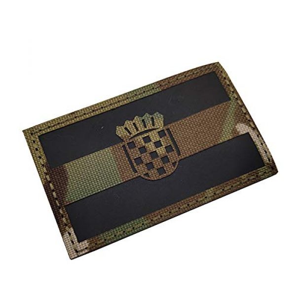 APBVIHL Airsoft Morale Patch 6 Infrared Reflective IR Croatia Flag Patch, Croatian National Flag DIY Emblem Morale Tactical Military Armband Badges Decorative Patches Appliques with Hook and Loop Fastener Backing