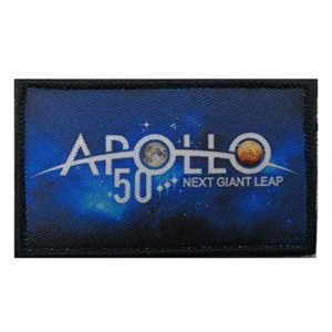 Tactical Embroidery Patch Airsoft Morale Patch 1 NASA Apollo 50th Anniversary Moon Lunar Landing Space Tactical Embroidery Patch Hook & Loop Morale Patch Military Patch for Clothing Accessory Backpack Armband