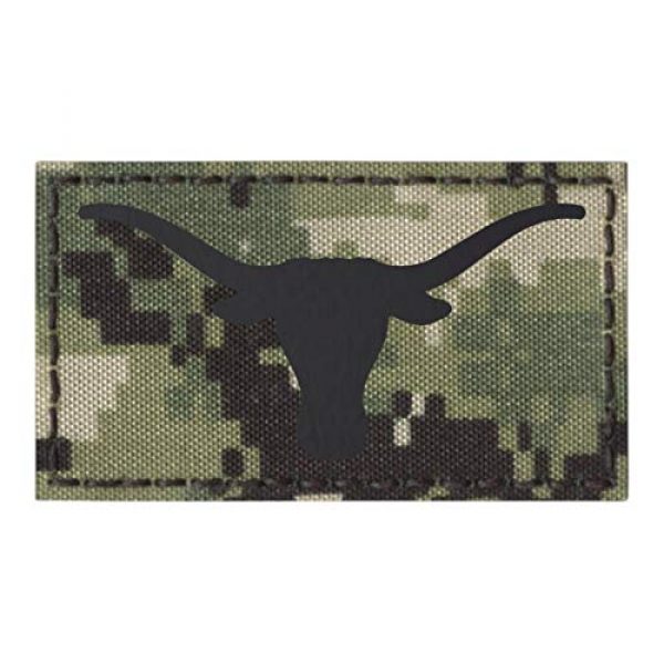 Tactical Freaky Airsoft Morale Patch 1 IR Texas Longhorn AOR2 NWU Type III Infrared 2X3.5 IFF Tactical Morale Hook&Loop Patch