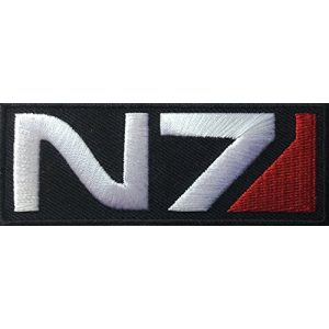 Falkon Tactical Airsoft Morale Patch 1 Hook Mass Effect N7 Logo Embroidered Tactical Morale Jacket Patch