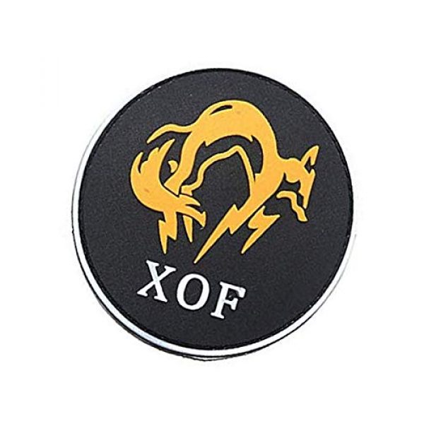 PVC PATCH Airsoft Morale Patch 3 Metal Gear Solid XOF Military Hook Loop Tactics Morale PVC Patch (color2)