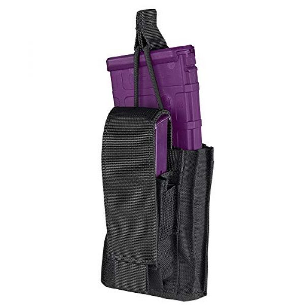 MH GLOBAL Tactical Pouch 1 MH GLOBAL Single Kangaroo Mag Pouch Black Tactical Molle Gen II Bungee Open Top