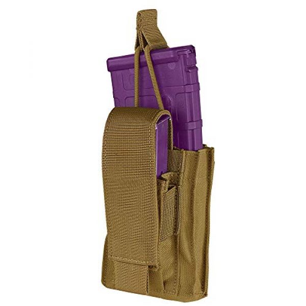 MH GLOBAL Tactical Pouch 1 MH GLOBAL Single Kangaroo Mag Pouch Coyote Tactical Molle Gen II Bungee Open Top