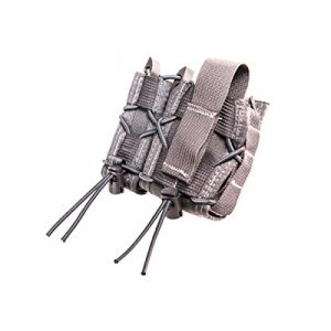 High Speed Gear Tactical Pouch 1 High Speed Gear LEO TACO MOLLE Pistol/Handcuff TACO Combo Pouch, Wolf Gray