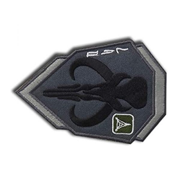 ODSP Airsoft Morale Patch 6 Mandalorian Mythosaur Skull Crest Bounty Hunter Boba Fett Shield Patch, Tactical Morale Embroidered Applique Badge Patches with Fastener Hook and Loop Backing 3.94 x 2.76 inch